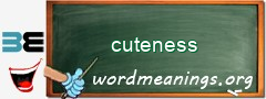 WordMeaning blackboard for cuteness